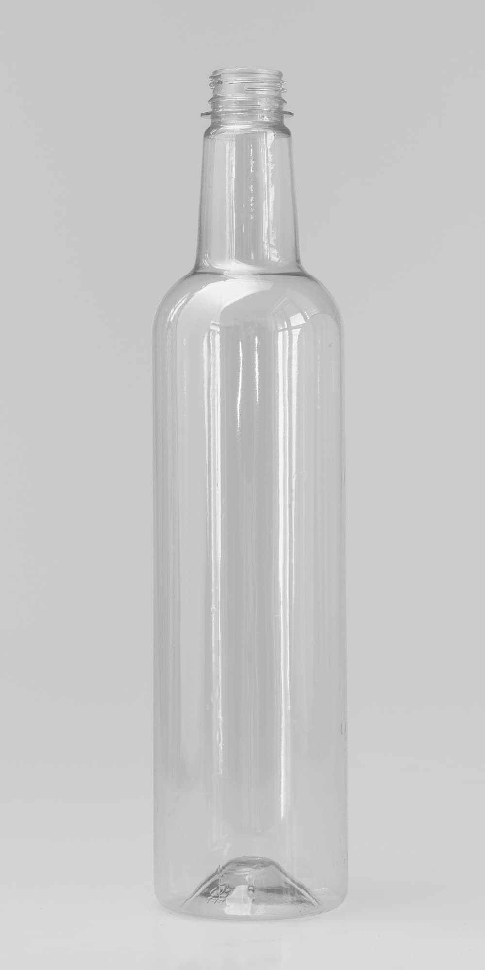 750cc Long / 25.5oz Long / 0.75 ltr Long/ 750ml Long Clear Plastic PET Bottle