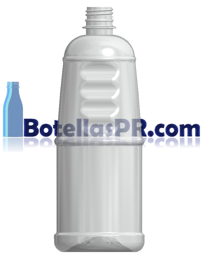 Botella de PET transparente de 32oz Grip-image
